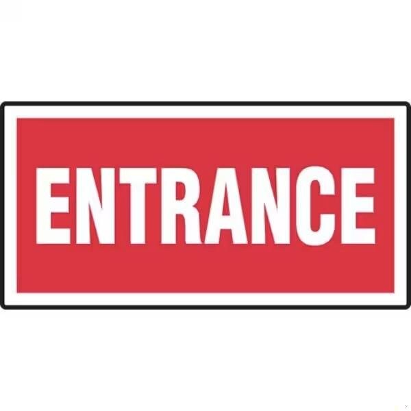 Accuform Entrance, Aluminum, 7 in x 14 in, Mounting Holes MADM996VA - main